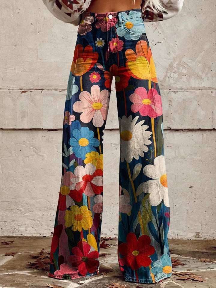 Lana™  |  Floral Wide Leg Trousers
