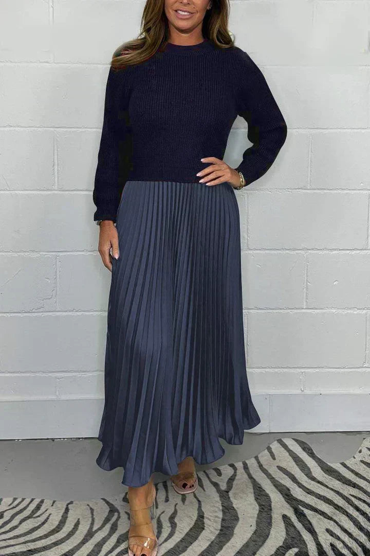 Charlotte Elegant 2 in 1 Dress-Sweater, view 6 - Elena Harper