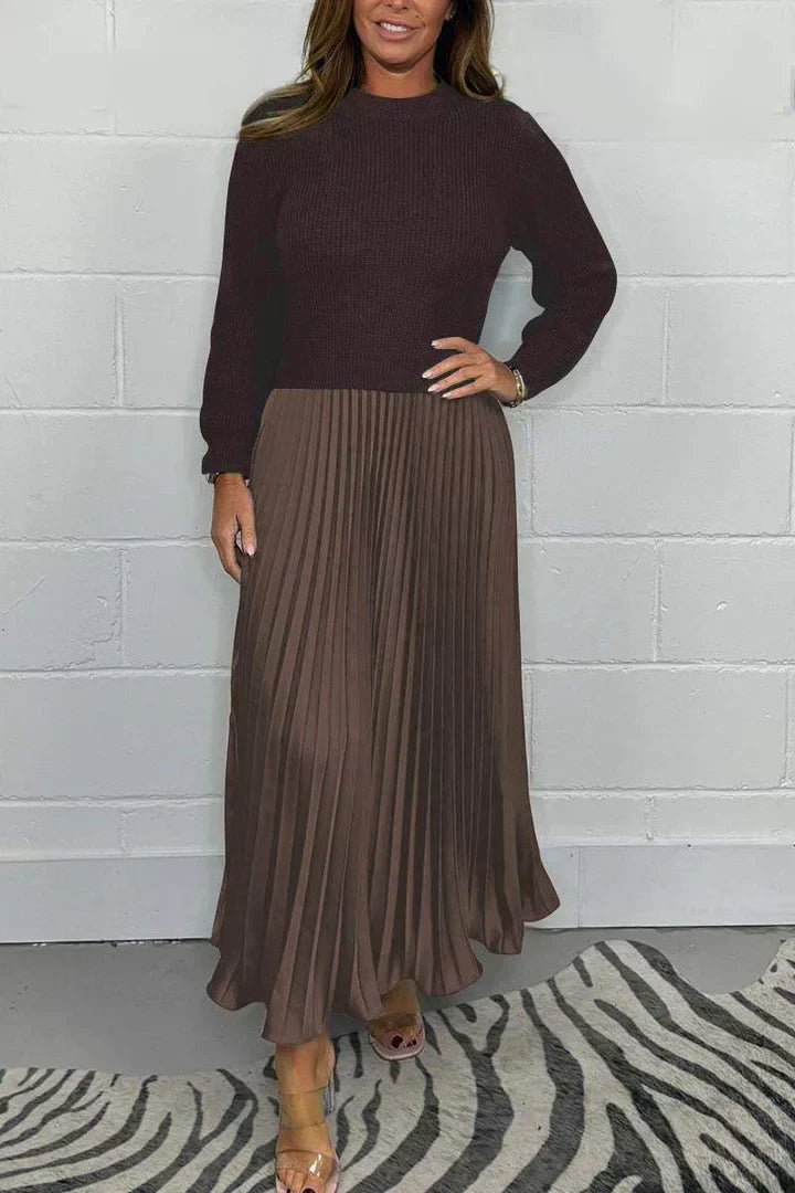 Charlotte Elegant 2-in-1 Dress-Sweater, view 3 - Elena Harper