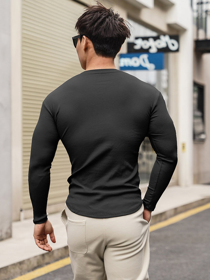 RibFlex Muscle V-Neck Long Sleeve