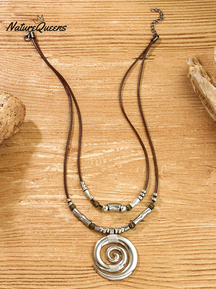 Swirl Totem Vintage Bohemian Necklace