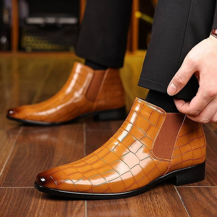 Sterling Refined Slip-On Chelsea Boots, view 5 - Elena Harper