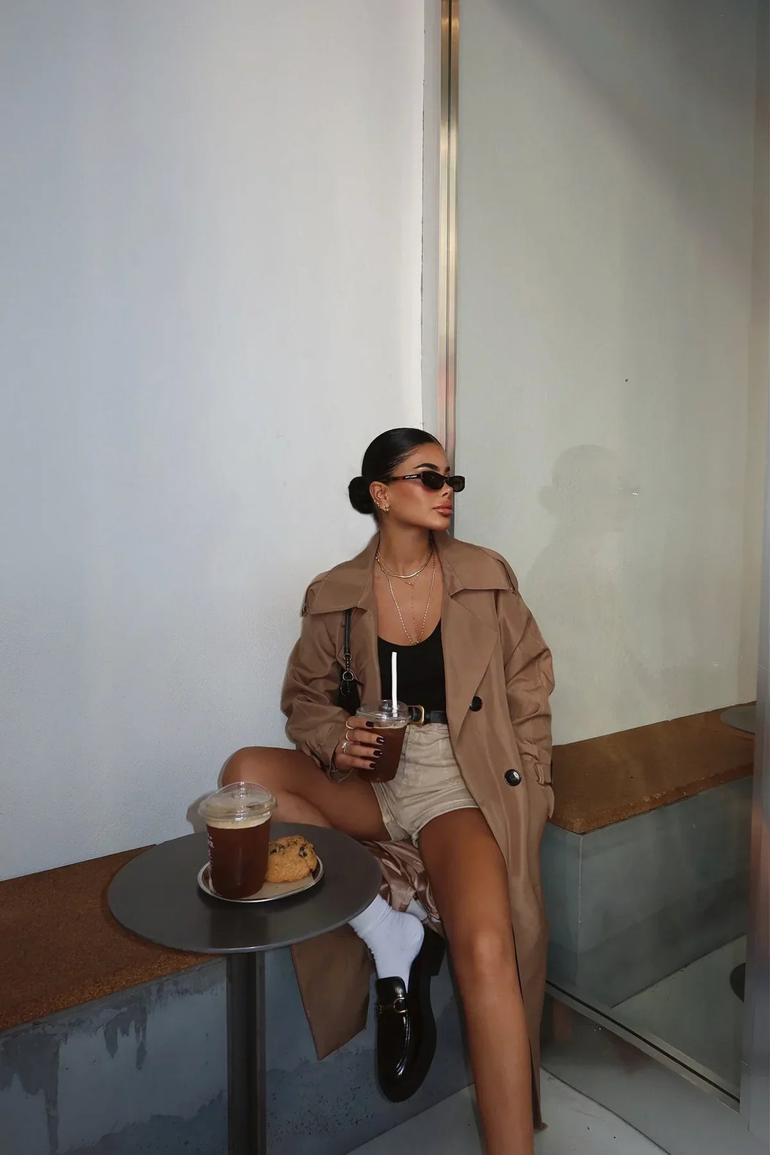 Long Brown Trench Coat for Women – Elegant, Warm, and Stylish