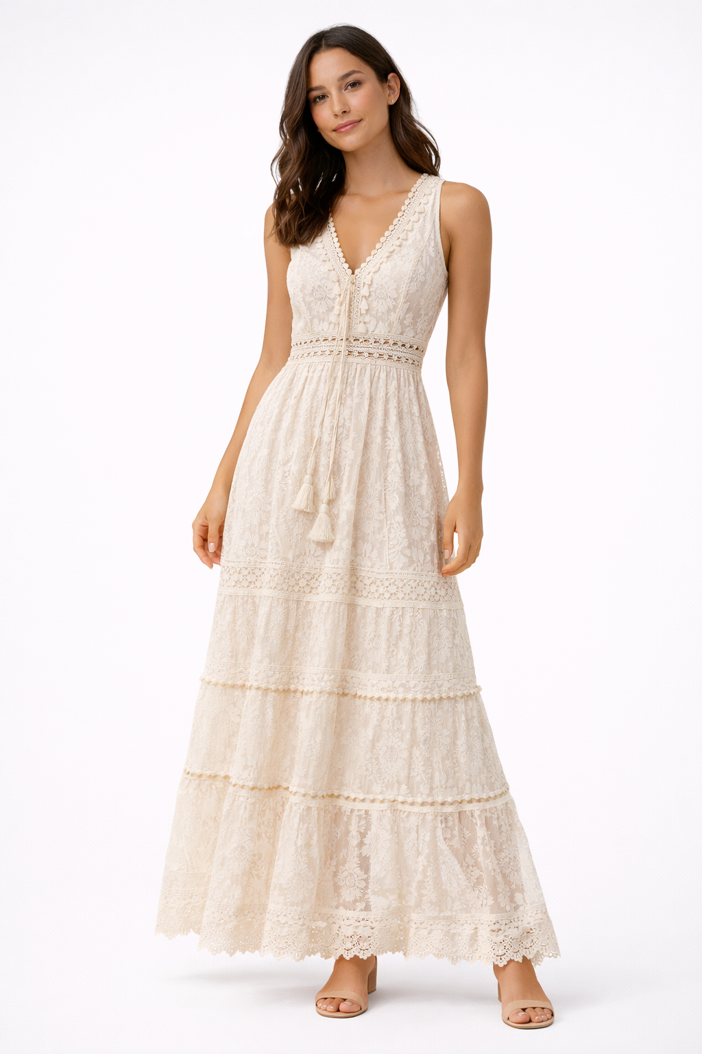 Women's Flowing Boho Maxi Beach Dress