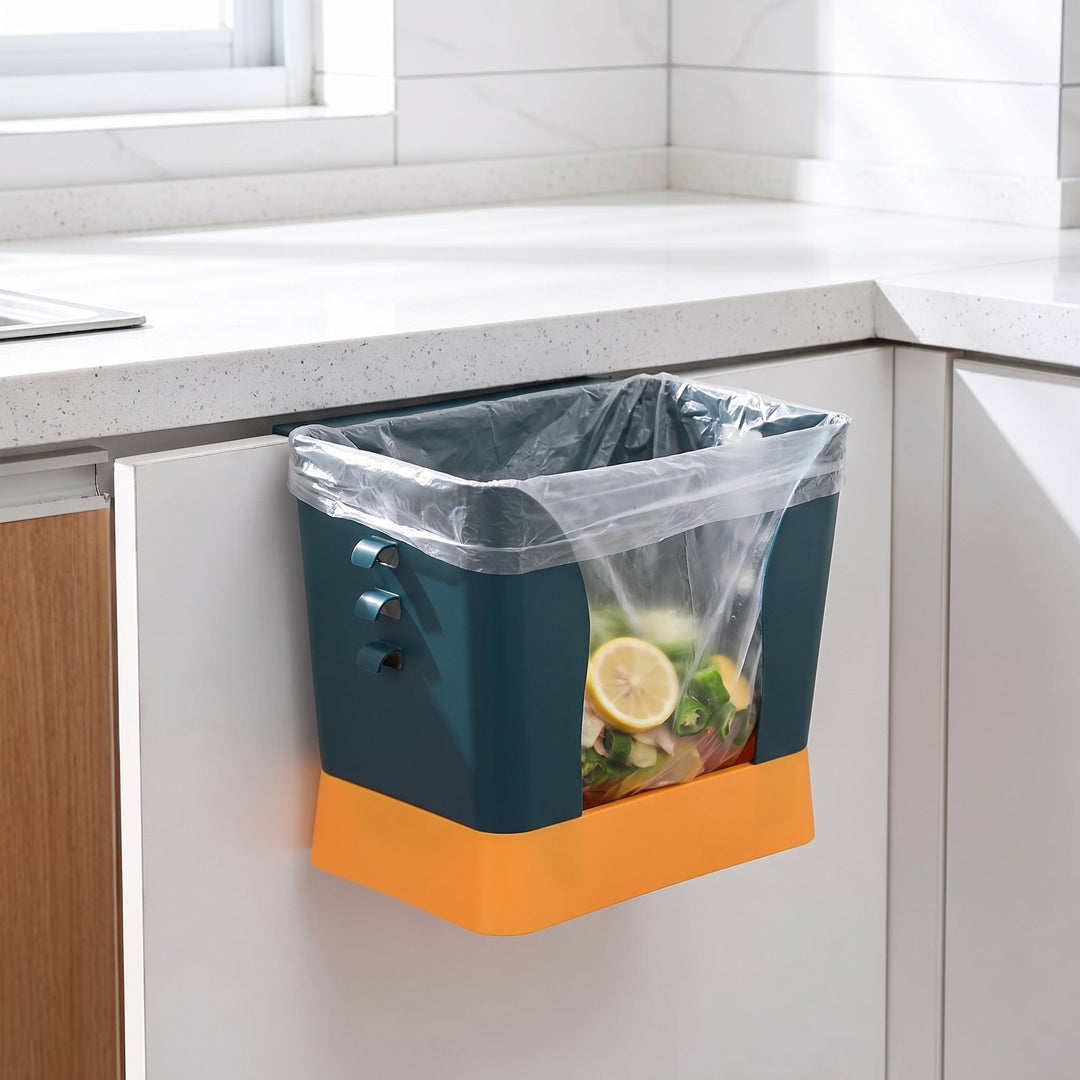 Kitchen Trash Holder With Convenient Garbage Can Stand For Easy Waste Disposal