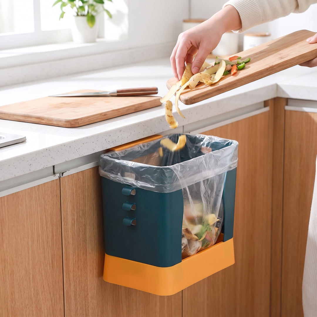 Kitchen Trash Holder With Convenient Garbage Can Stand For Easy Waste Disposal