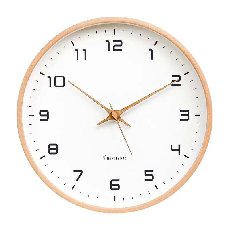 Wooden Wall Clock Scandinavian Design – Stylish Timepiece