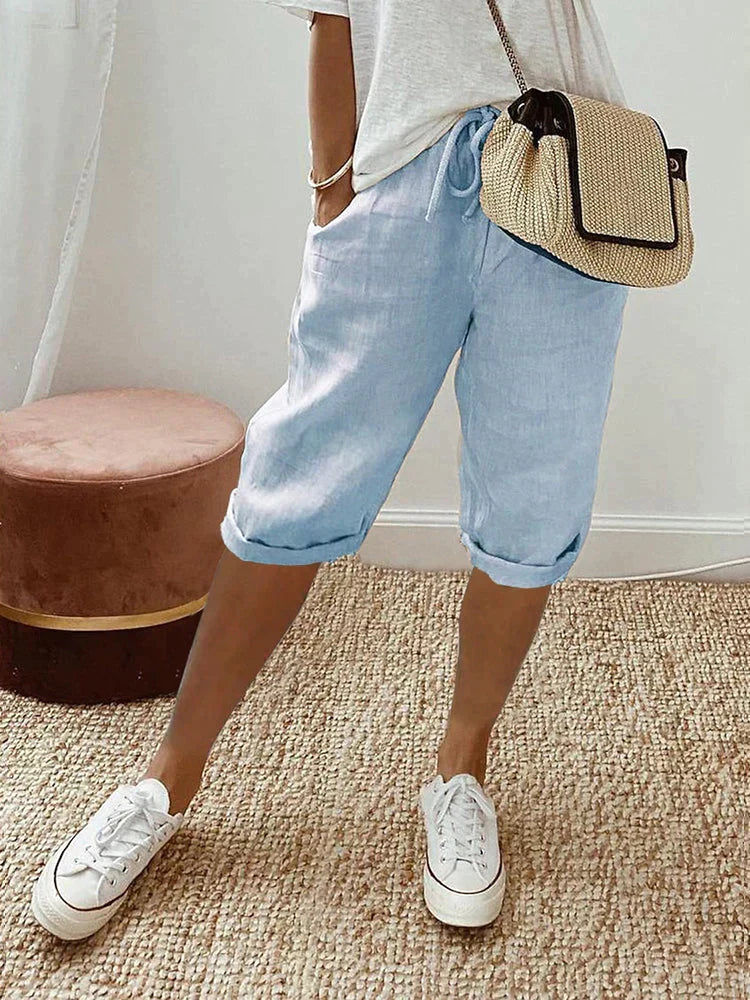 Béatrice | Short Elegant Comfort Linen and Cotton