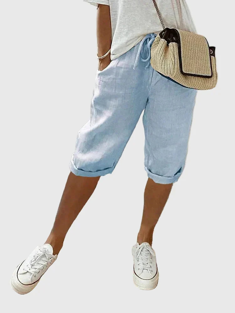 Women's Soft Tailored Comfort Shorts - Effortless Everyday Style