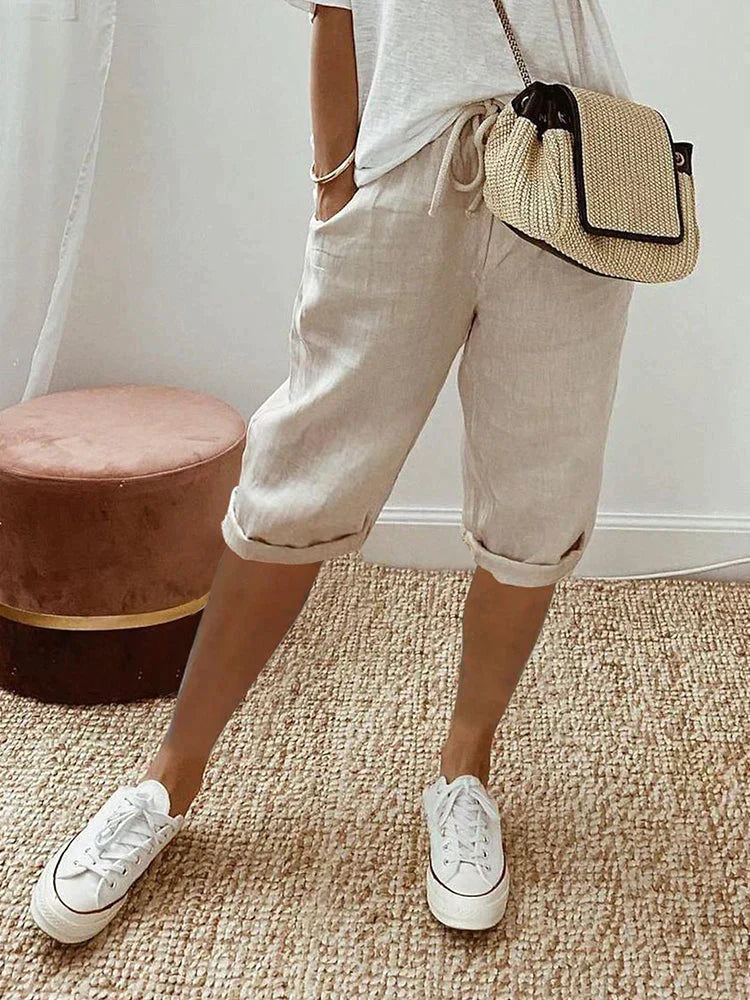 Béatrice | Short Elegant Comfort Linen and Cotton