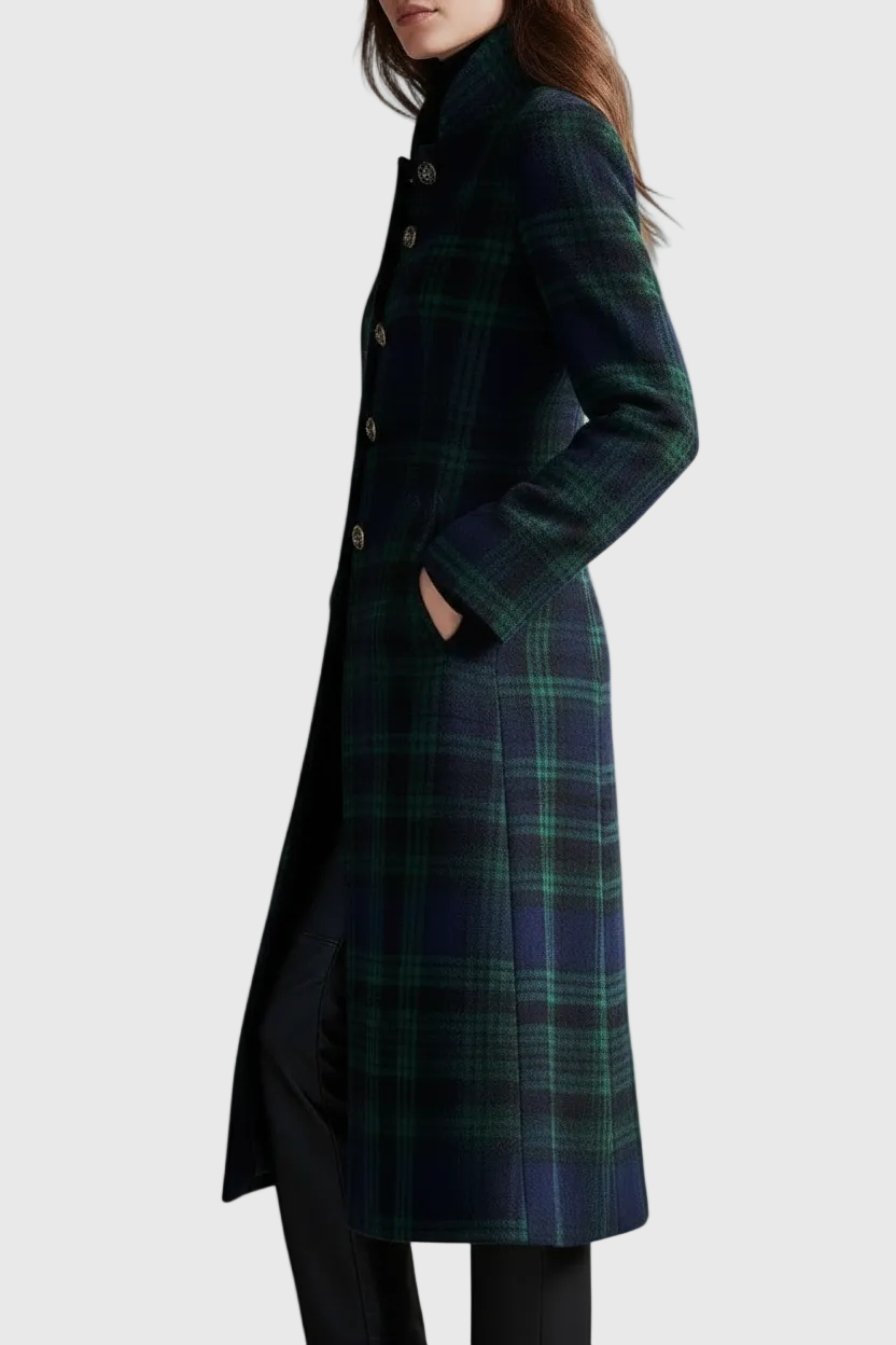 Rebecca Timeless Check Coat, view 2 - Elena Harper
