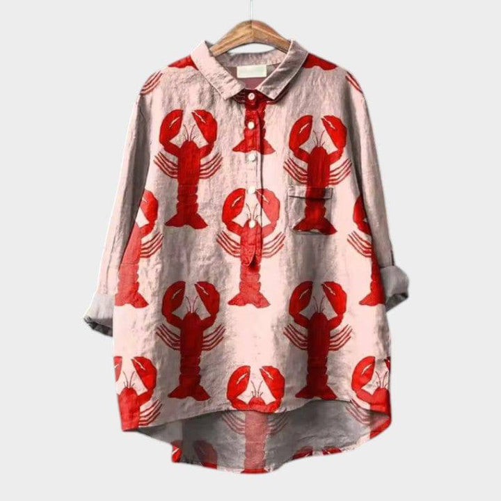 Elegant pink blouse from Emma & Rose Cape Town's Siara™ collection, featuring a stylish, flowy design and delicate fabric.