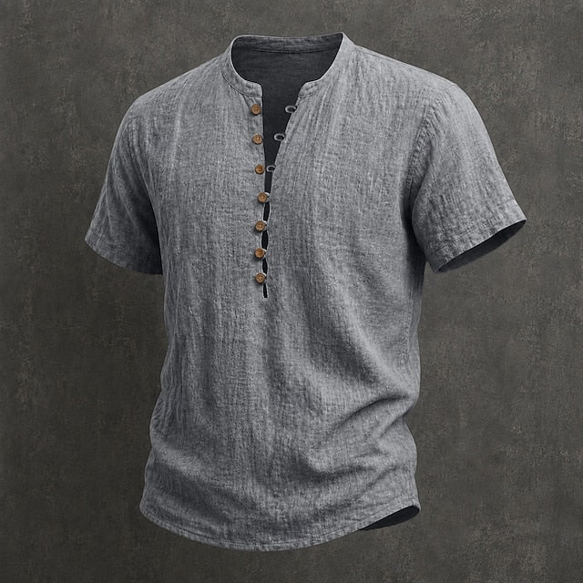 Dawed Summer Shirts with Button Placket, view 5 - Elena Harper