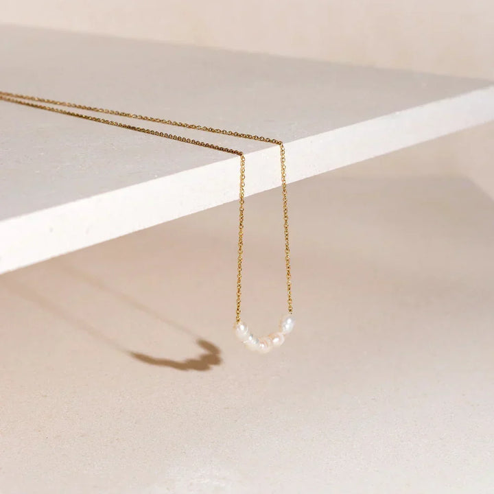 Elle Stylish Necklace with Round Details, view 5 - Elena Harper