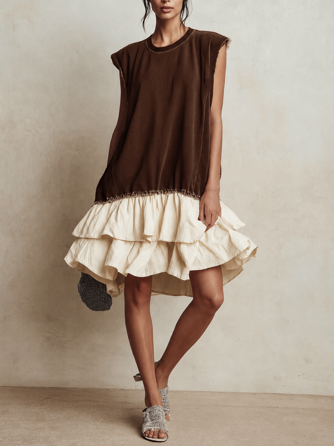 Ilaria | Casual colour block dress, relaxed fit, holiday wear