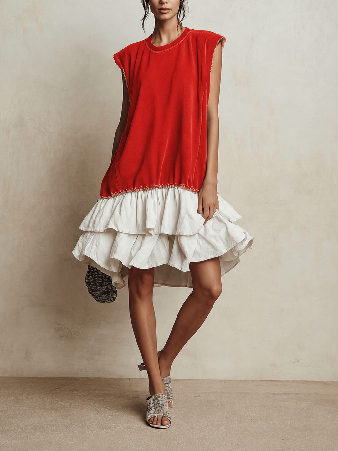 Ilaria | Casual colour block dress, relaxed fit, holiday wear
