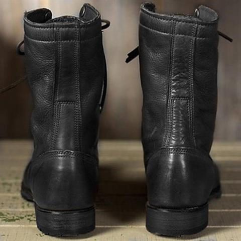Block Heel Lace-Up Boots for Women