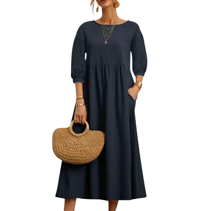 Long and Soft Autumn Dress - Comfortable and Versatile