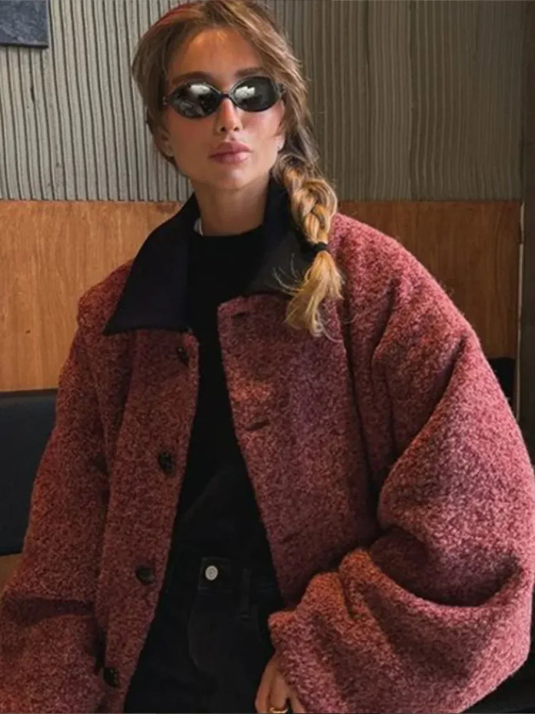 Tatiana Wool Coat with Lantern Sleeves - Elena Harper