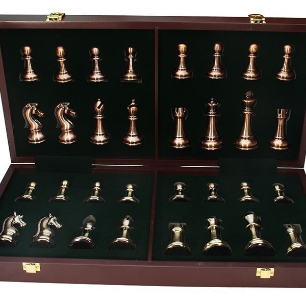 Large-Sized Acrylic Pieces Large Metal Chess Set