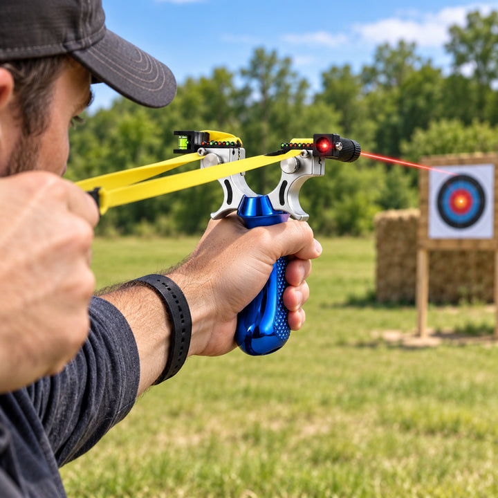 Laser Slingshot For High Accuracy Target Practice