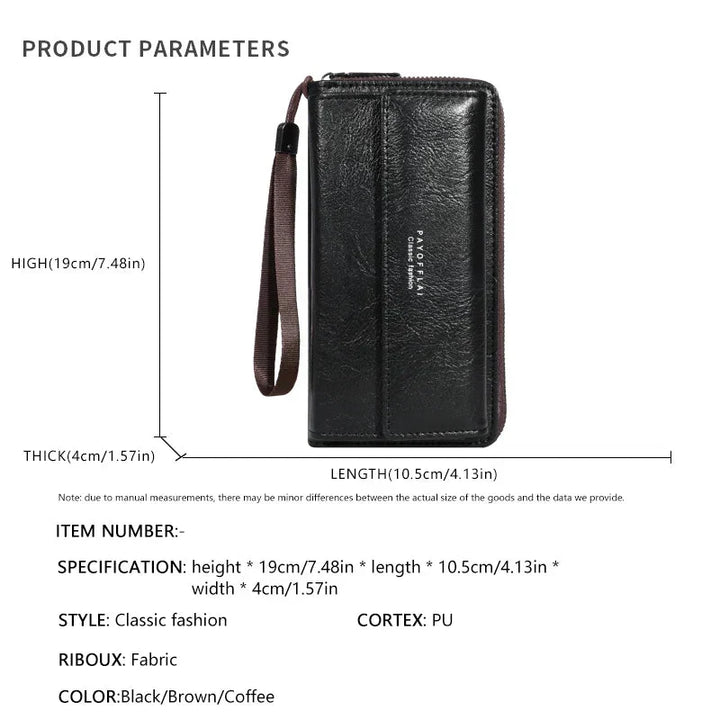 Briony | Multi-Functional PU Leather Zipper Clutch