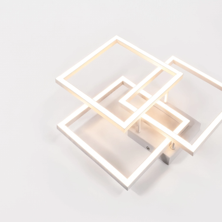 Layered Square Ceiling Light With Remote Control And Dimmable LED