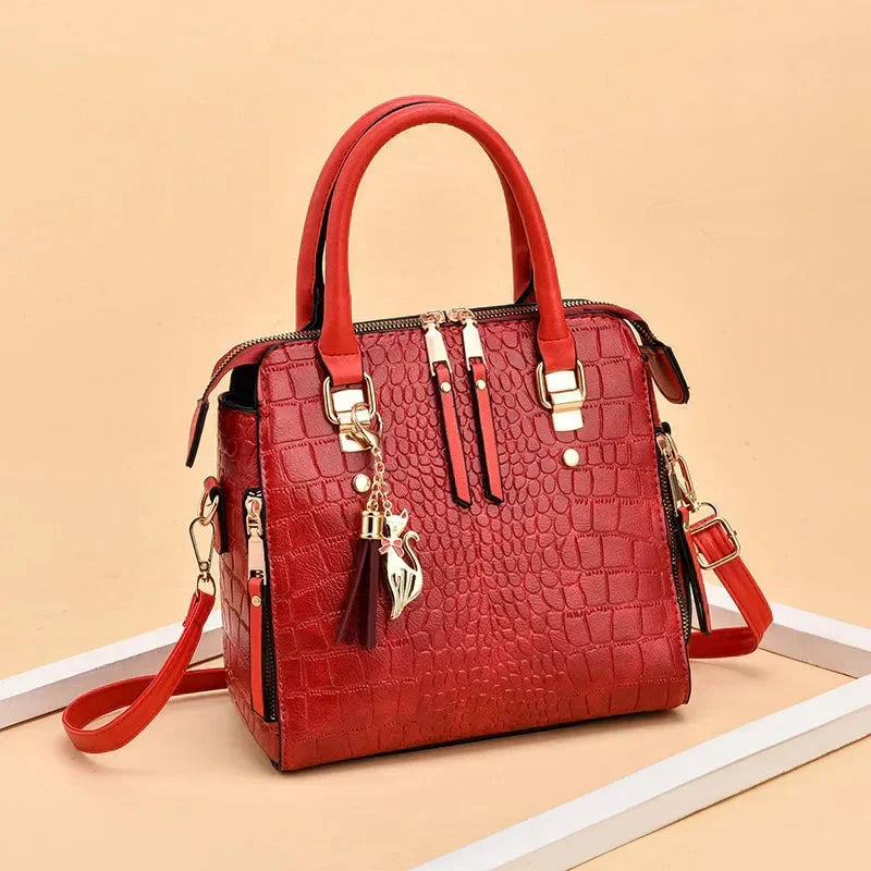 Belen | Luxury Crocodile-Embossed Leather Bag