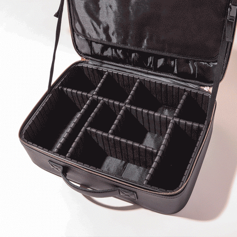 LED Makeup Case With Built-In Lighted Mirror And Organizer For Travel