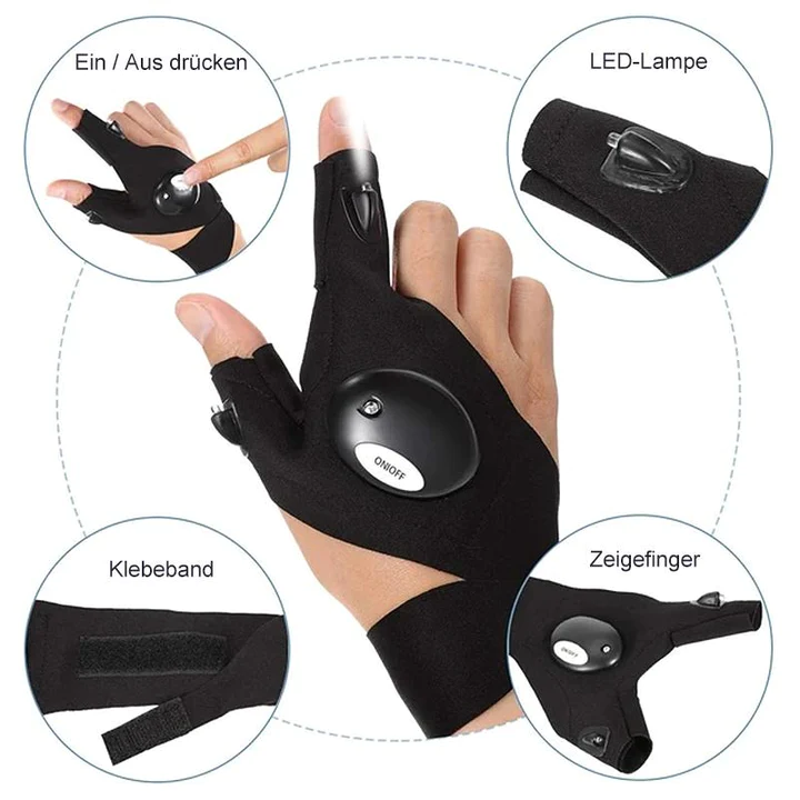 GlowGuard™ | LED Gloves with Waterproof Lighting