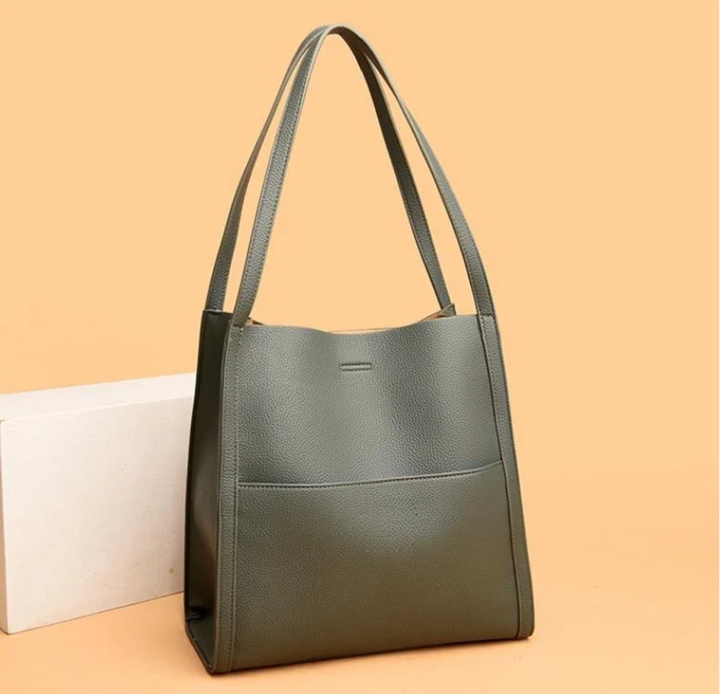 Leather Shoulder Bag for Women Tote Organizer Casual