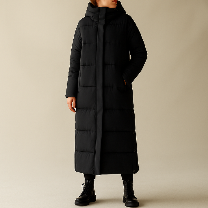 Luxury Long Down Coat for Women – Elegant and Warm Winter Style