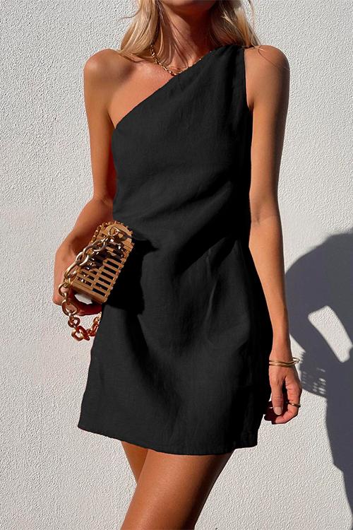 Gisela | Women's Mini Dress with One-Shoulder Design