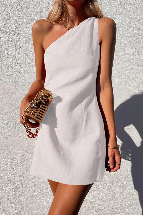 Gisela | Women's Mini Dress with One-Shoulder Design