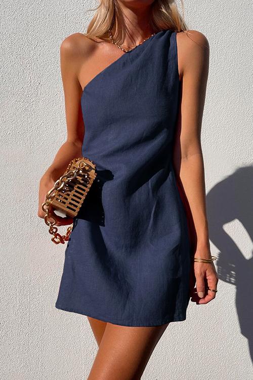 Gisela | Women's Mini Dress with One-Shoulder Design