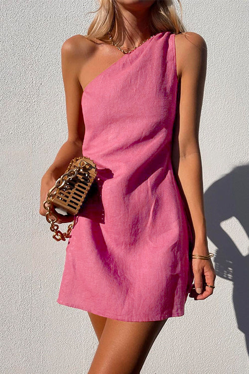 Gisela | Women's Mini Dress with One-Shoulder Design