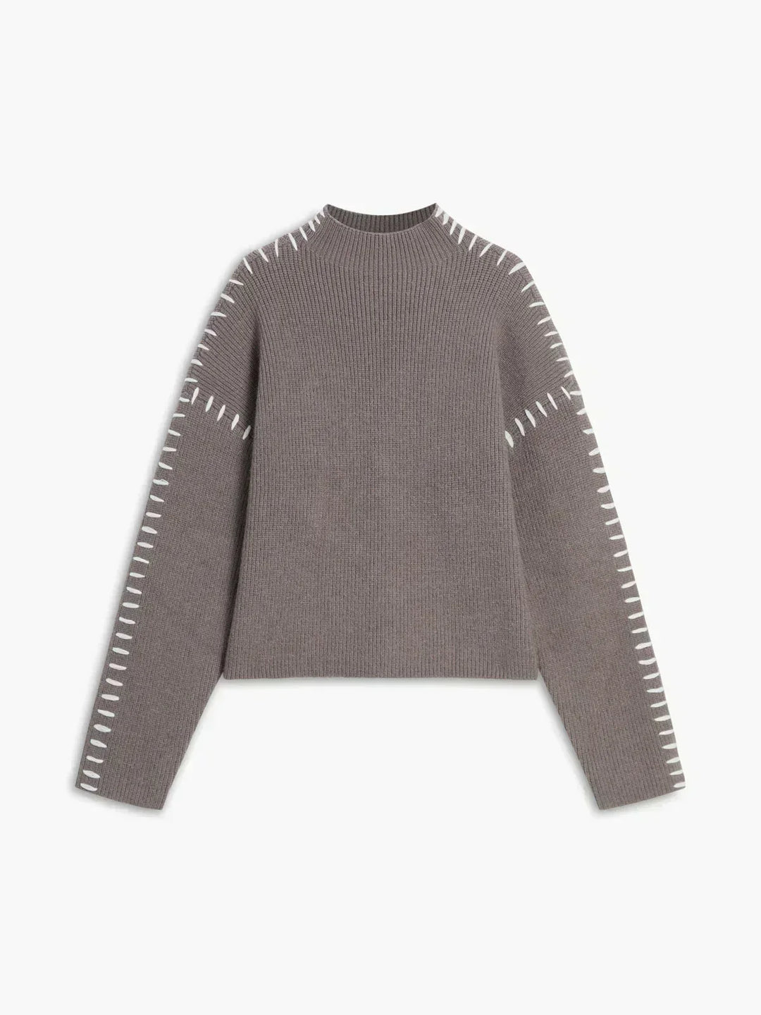 Short women's sweater with high collar - Modern and soft