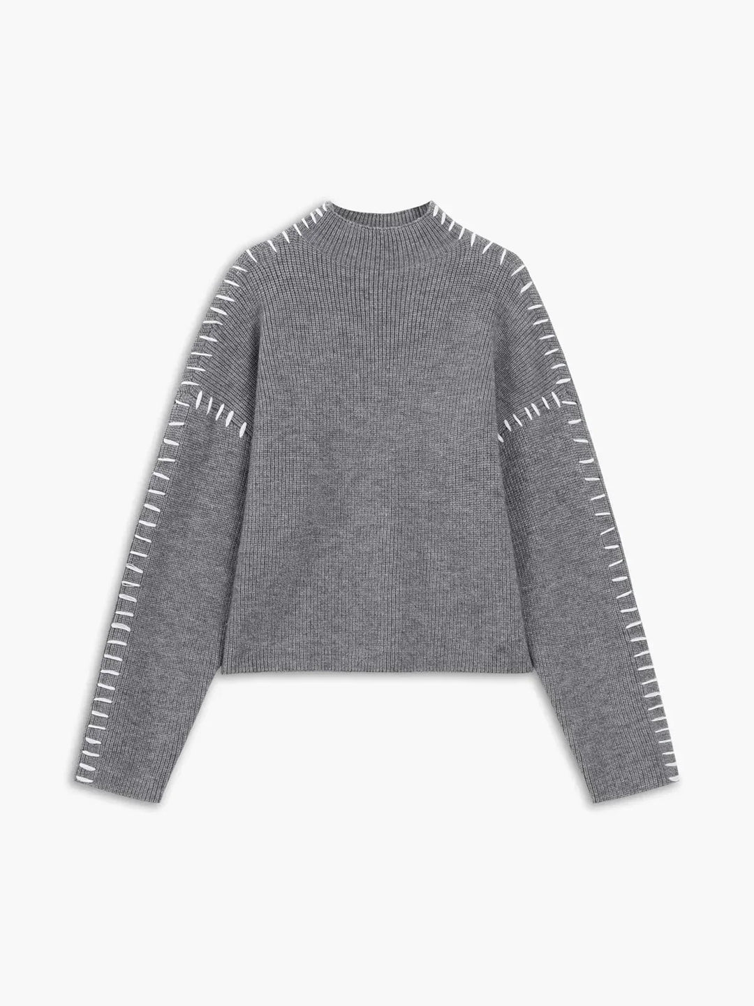 Short women's sweater with high collar - Modern and soft