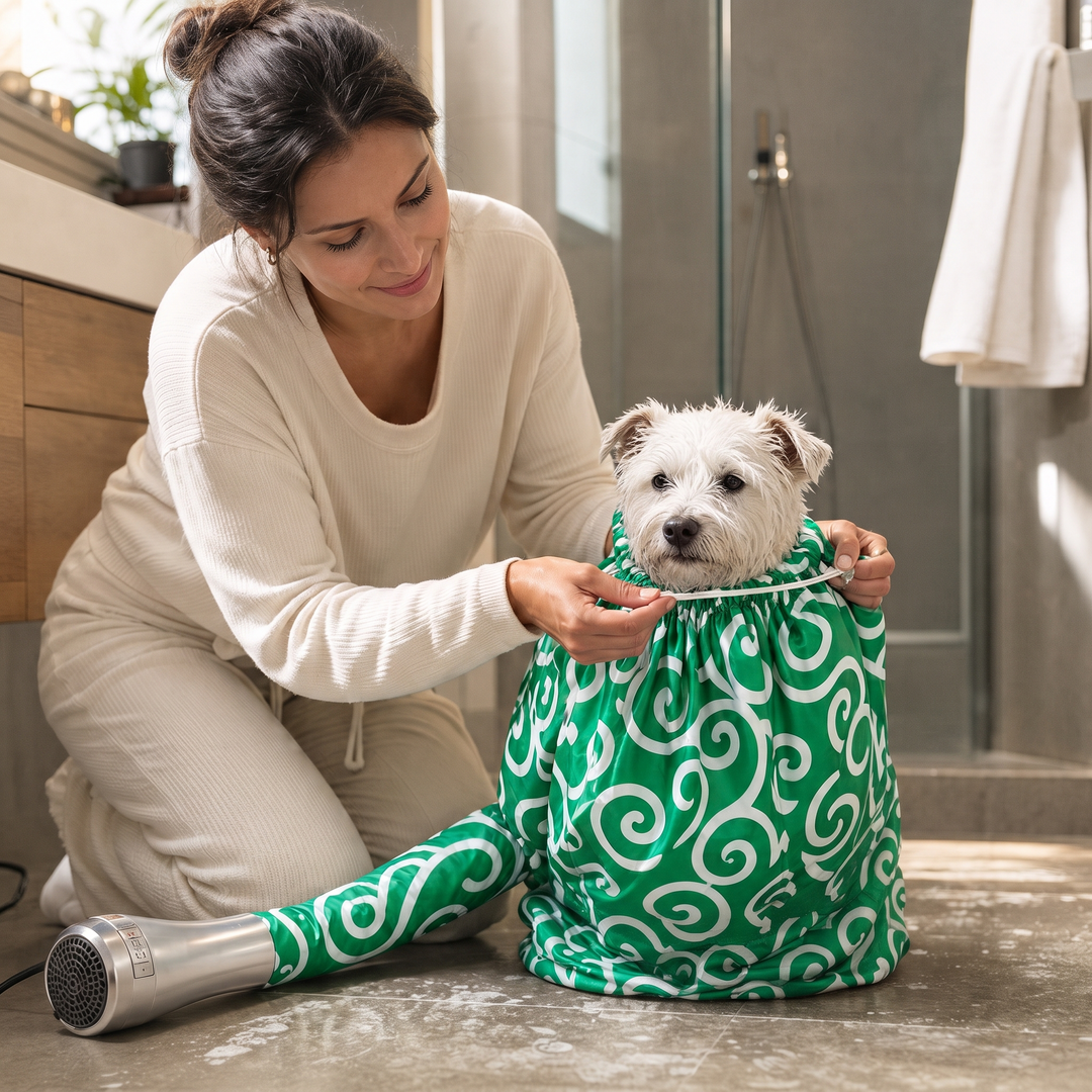 DryNest Inflatable Pet Drying Bag - Elena Harper