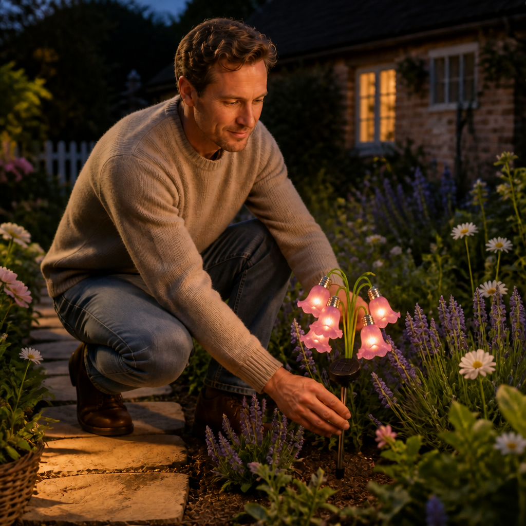Bloomvale Solar Tulip Garden Path Lights - Elena Harper