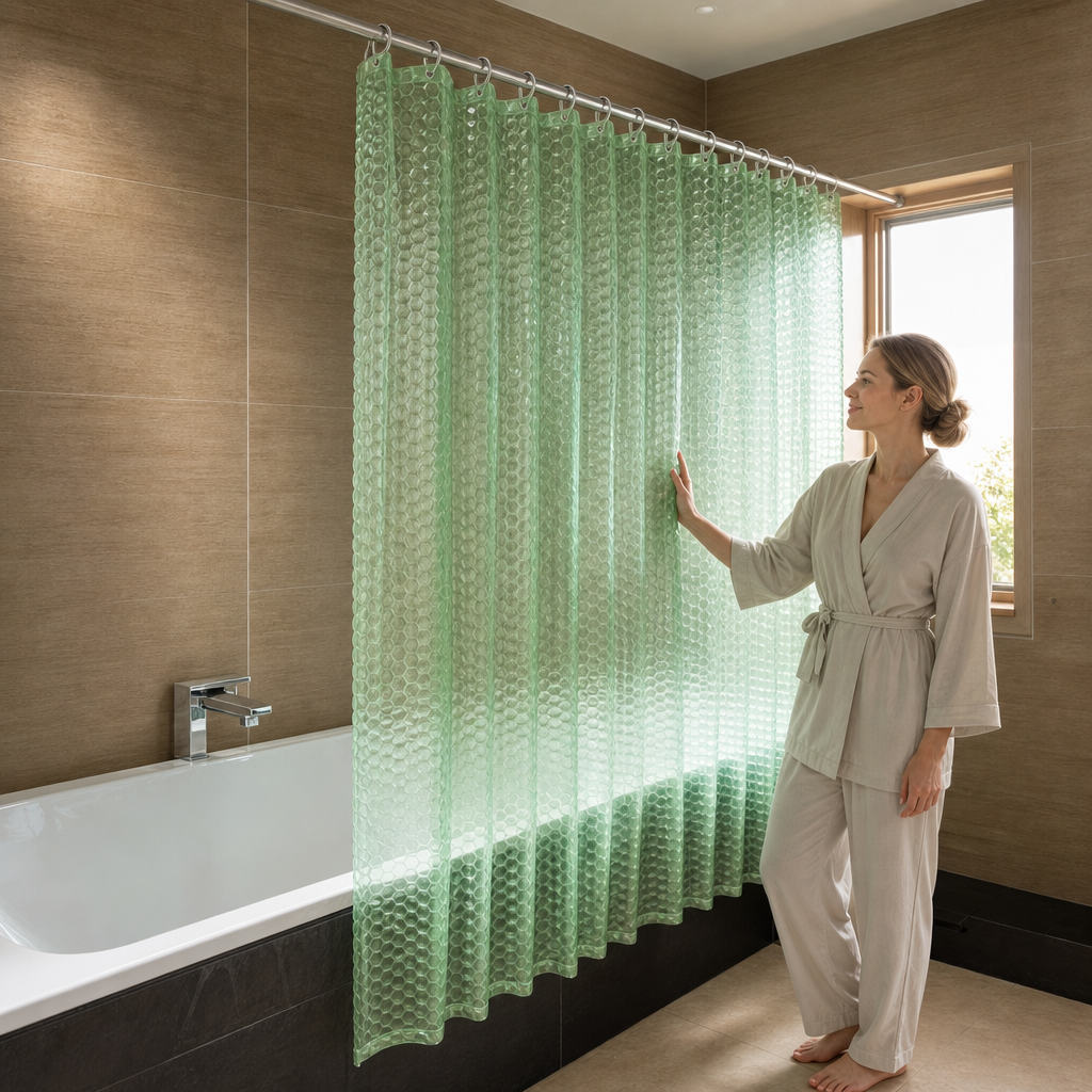 Dryhaven 3D Embossed Shower Curtain - Elena Harper