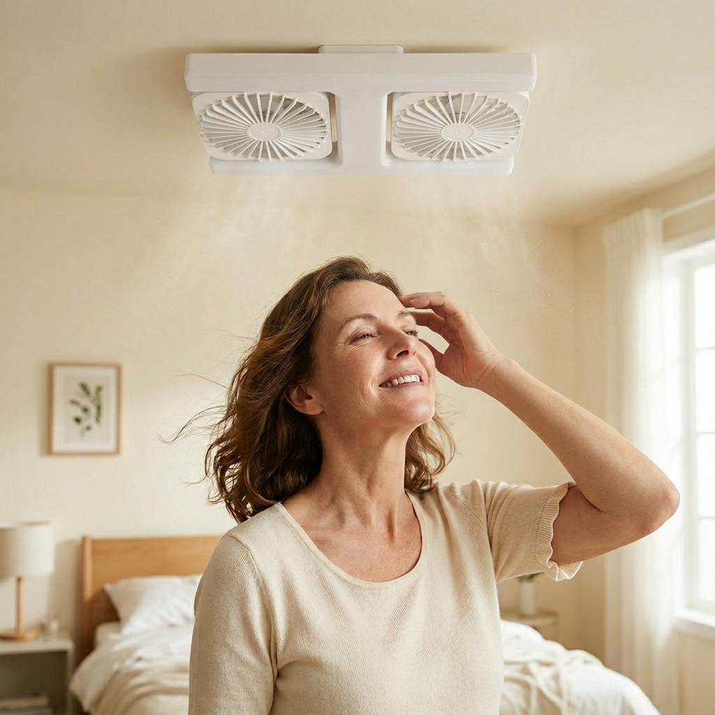 Breezo Screw-In Ceiling Fan with LED Light - Elena Harper