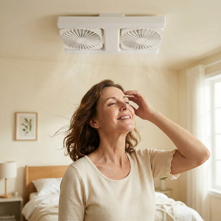 Breezo Screw-In Ceiling Fan with LED Light - Elena Harper