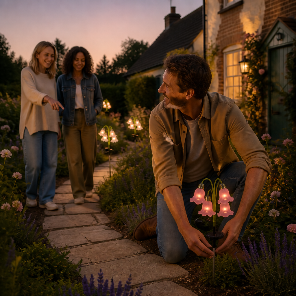 Bloomvale Solar Tulip Garden Path Lights - Elena Harper