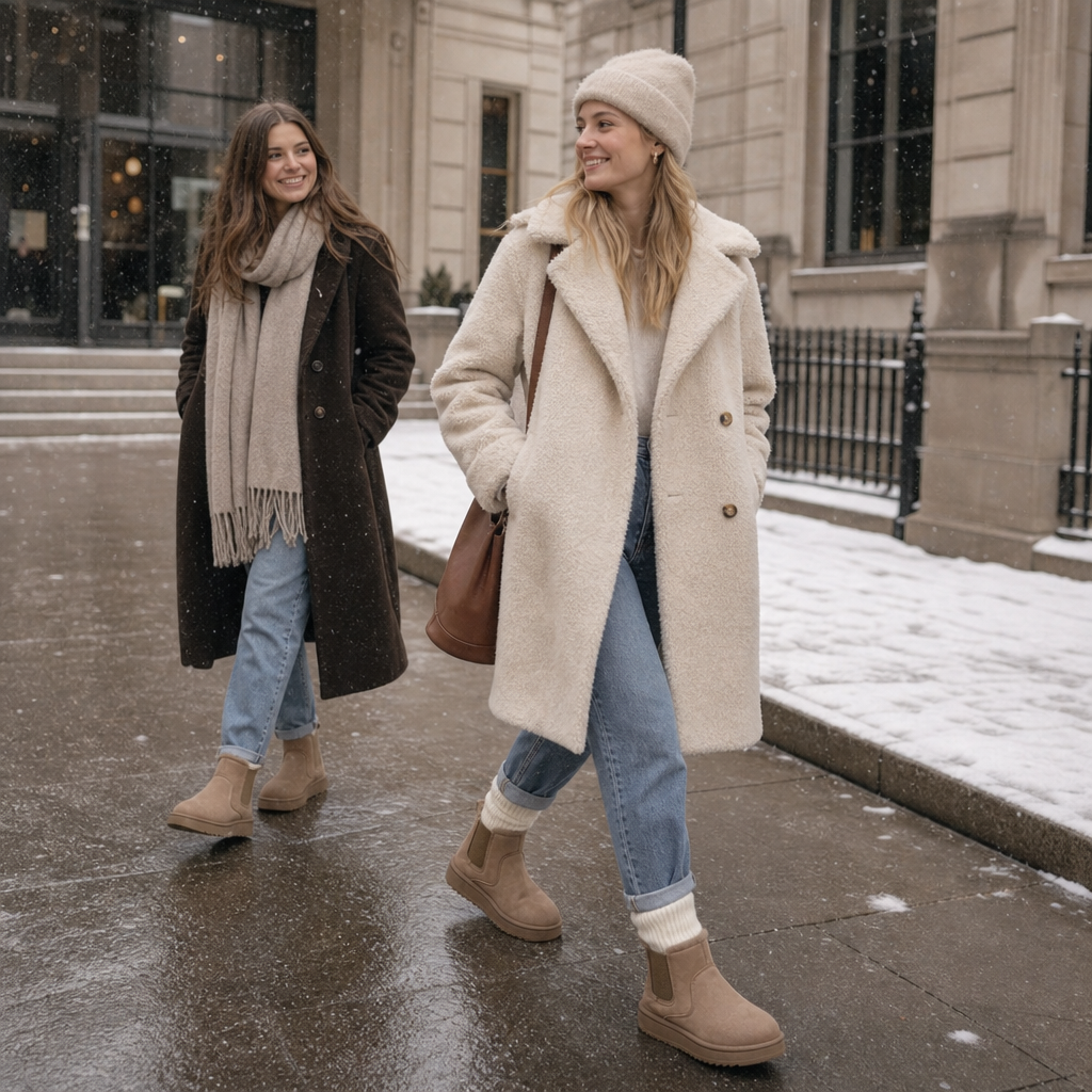 Cozywalk Fur-Lined Slip-On Winter Boots - Elena Harper