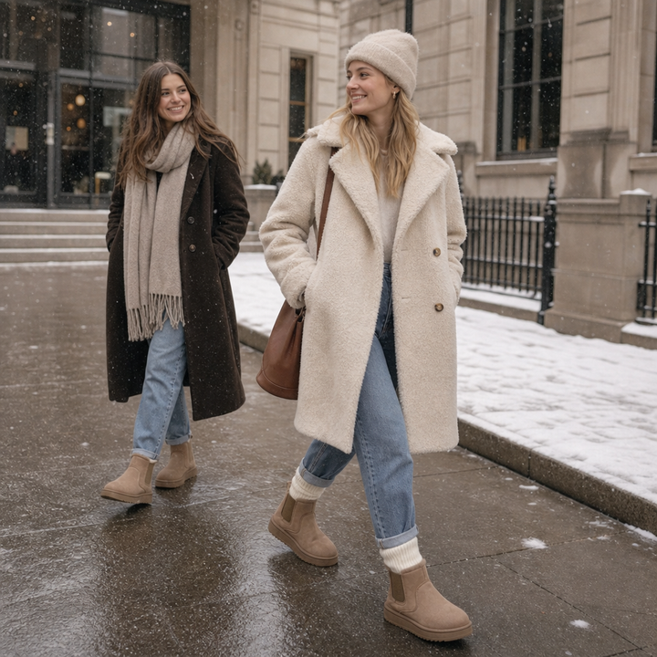 Cozywalk Fur-Lined Slip-On Winter Boots - Elena Harper
