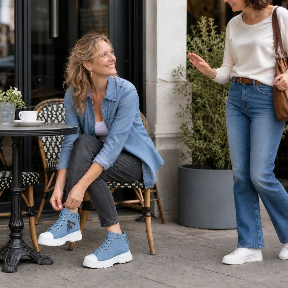 Breezara Lace-Up Platform Sneaker Boots - Elena Harper