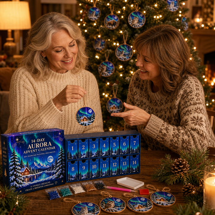 Aurora Keepsake 14-Day Diamond Painting Ornament Kit - Elena Harper