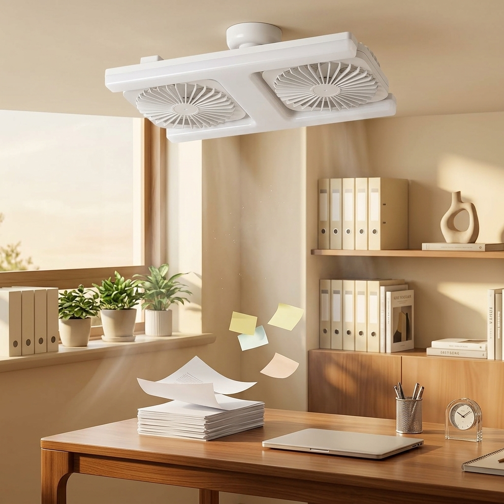 Breezo Screw-In Ceiling Fan with LED Light - Elena Harper
