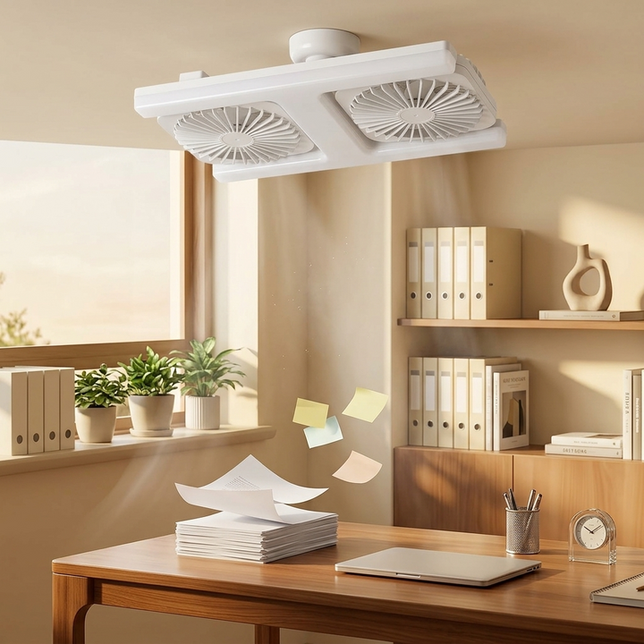 Breezo Screw-In Ceiling Fan with LED Light - Elena Harper